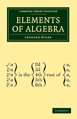Beispielbild fr Elements of Algebra zum Verkauf von Biblios