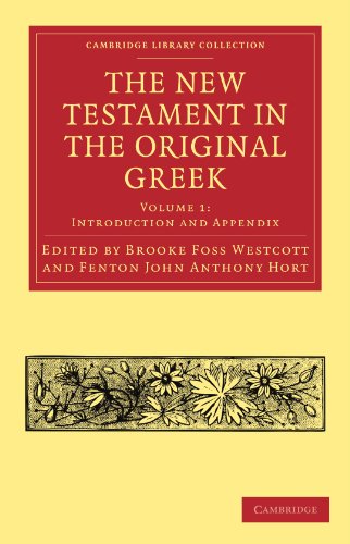 Beispielbild fr Introduction and Appendix. The New Testament in the Original Greek zum Verkauf von Blackwell's