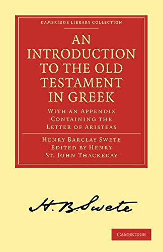 9781108007580: An Introduction to the Old Testament in Greek: With an Appendix Containing the Letter of Aristeas (Cambridge Library Collection - Biblical Studies)