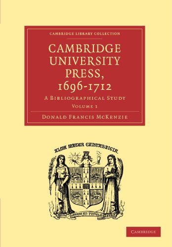 Stock image for Cambridge University Press 16961712 2 Volume Set Cambridge University Press, 16961712 A Bibliographical Study Vol I Volume 1 for sale by PBShop.store US