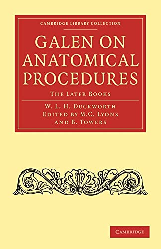 Beispielbild fr Galen on Anatomical Procedures: The Later Books zum Verkauf von Ria Christie Collections