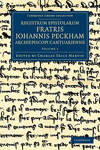 Beispielbild fr Registrum epistolarum fratris Johannis Peckham, Archiepiscopi Cantuariensis: Volume 1 zum Verkauf von Revaluation Books