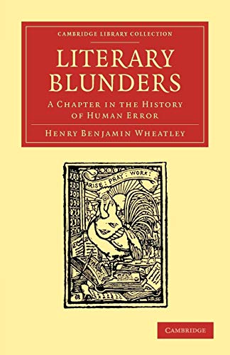 9781108051996: Literary Blunders: A Chapter in the History of Human Error