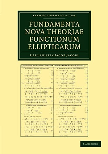 Imagen de archivo de Fundamenta nova theoriae functionum ellipticarum a la venta por Ria Christie Collections