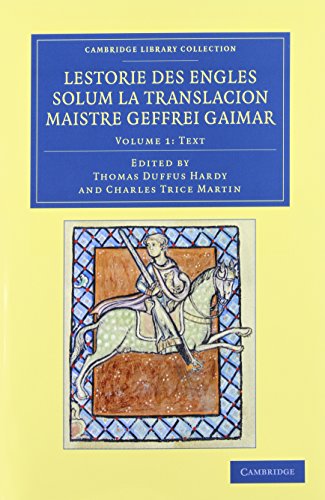 Imagen de archivo de Lestorie des Engles solum la translacion Maistre Geoffrei Gaimar 2 Volume Set (2 Paperback books) a la venta por Revaluation Books