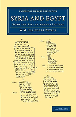 9781108065795: Syria and Egypt: From The Tell El Amarna Letters (Cambridge Library Collection - Egyptology)