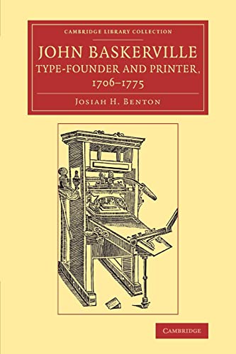 9781108076227: John Baskerville, Type-Founder and Printer, 1706-1775