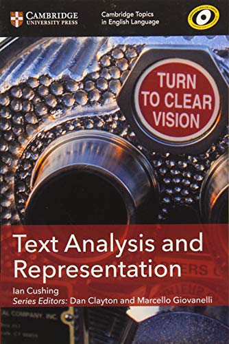 Stock image for Text Analysis and Representation (Cambridge Topics in English Language) for sale by AwesomeBooks
