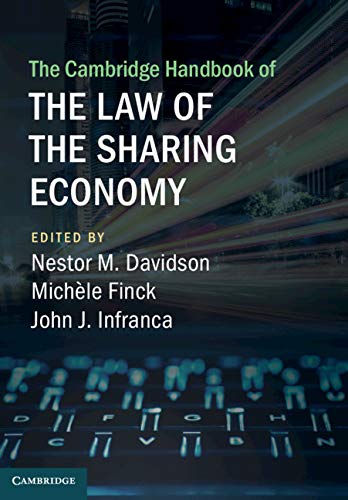 Beispielbild fr The Cambridge Handbook of the Law of the Sharing Economy (Cambridge Law Handbooks) zum Verkauf von Prior Books Ltd