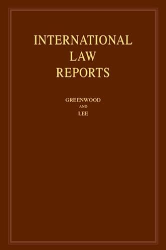 Beispielbild fr International Law Reports: Volume 177 (International Law Reports, Series Number 177) zum Verkauf von Cambridge Rare Books
