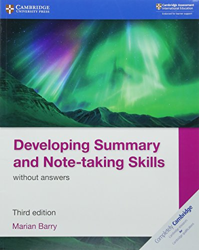 Beispielbild fr Developing Summary and Note-taking Skills without Answers (Cambridge International IGCSE) zum Verkauf von medimops