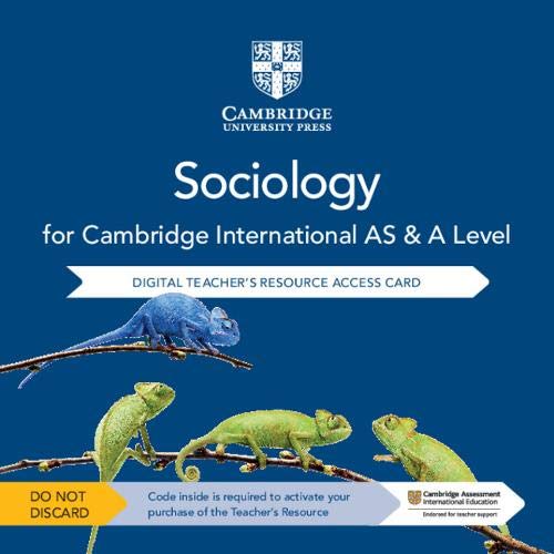 Stock image for Cambridge International AS A Level Sociology Digital Teacher's Resource Access Card for sale by PBShop.store US