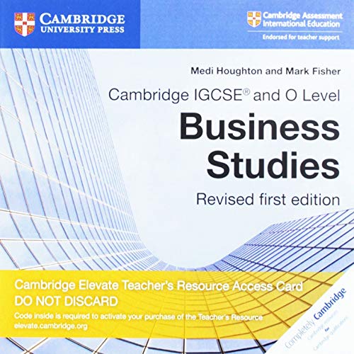 Beispielbild fr Cambridge IGCSE® and O Level Business Studies Revised Digital Teacher's Resource Access Card 3 Ed (Cambridge International IGCSE) zum Verkauf von WorldofBooks