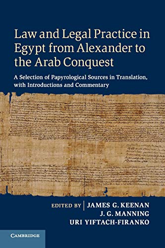 Stock image for Law and Legal Practice in Egypt from Alexander to the Arab Conquest for sale by Ria Christie Collections