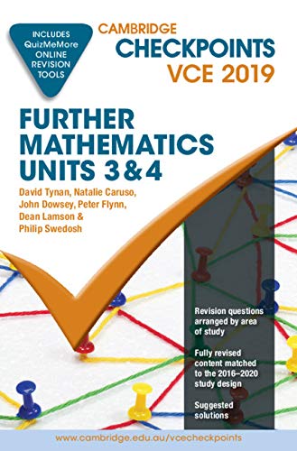 Stock image for Cambridge Checkpoints VCE Further Mathematics Units 3 and 4 2019 and QuizMeMore for sale by Reuseabook