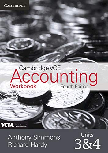 Beispielbild fr Cambridge VCE Accounting Units 3 and 4 Workbook zum Verkauf von Reuseabook
