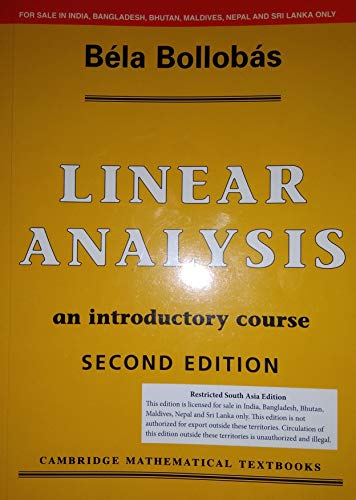 Stock image for Linear ANalysis : An Introductory Course, 2nd Ed for sale by Kanic Books