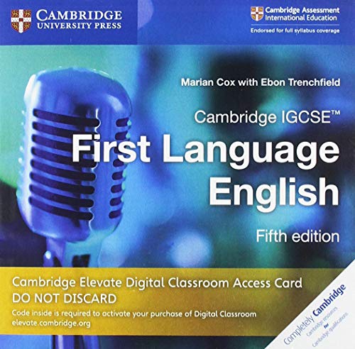 Beispielbild fr Cambridge IGCSE First Language English Digital Classroom Access Card (1 Year) zum Verkauf von Grand Eagle Retail