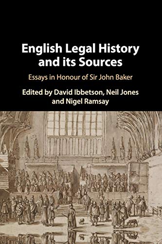 Stock image for English Legal History and its Sources: Essays in Honour of Sir John Baker for sale by Chiron Media