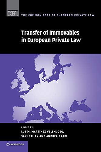 Stock image for Transfer of Immovables in European Private Law for sale by Ria Christie Collections