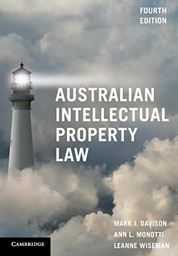 Imagen de archivo de Australian Intellectual Property Law a la venta por Revaluation Books