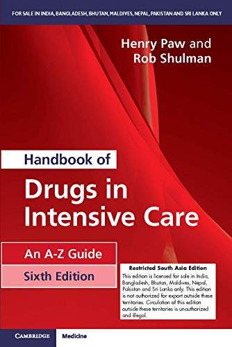 Imagen de archivo de Handbook of Drugs in Intensive Care 6/Ed. a la venta por dsmbooks