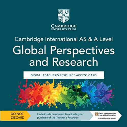 Imagen de archivo de Cambridge International AS A Level Global Perspectives Research Digital Teacher's Resource Access Card a la venta por PBShop.store US