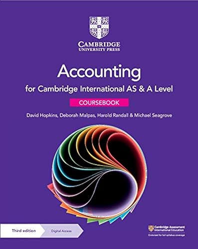 Stock image for Cambridge International AS & A Level Accounting Coursebook with Digital Access (2 Years) for sale by AMM Books