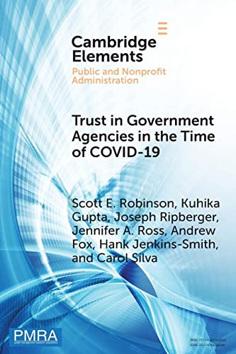 Imagen de archivo de Trust in Government Agencies in the Time of COVID-19 a la venta por Revaluation Books