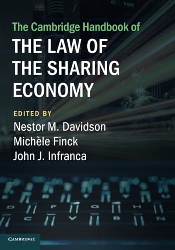 Imagen de archivo de The Cambridge Handbook of the Law of the Sharing Economy a la venta por Revaluation Books