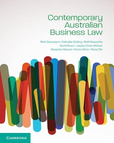 Beispielbild fr Contemporary Australian Business Law zum Verkauf von Monster Bookshop