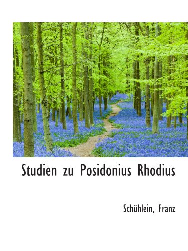 Stock image for Studien zu Posidonius Rhodius for sale by Revaluation Books