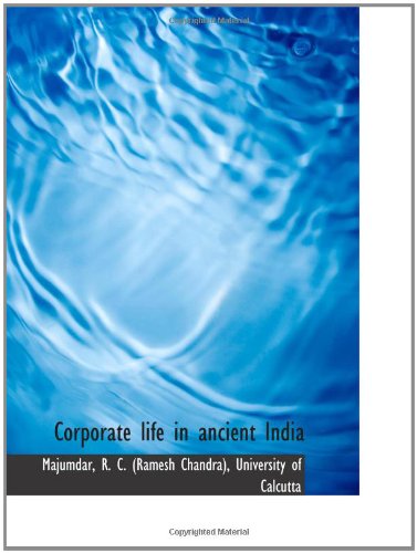 9781110287345: Corporate life in ancient India