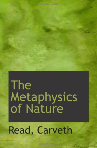 Imagen de archivo de The Metaphysics of Nature a la venta por Revaluation Books