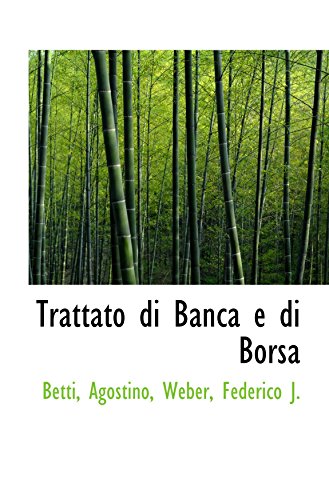Stock image for Trattato di Banca e di Borsa for sale by Revaluation Books