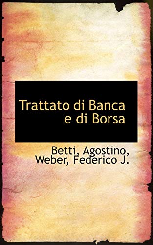 9781110312498: Trattato Di Banca E Di Borsa (Italian Edition)