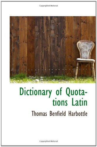 9781110349883: Dictionary of Quotations Latin