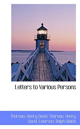 9781110363353: Letters to Various Persons
