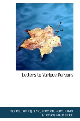 9781110363407: Letters to Various Persons