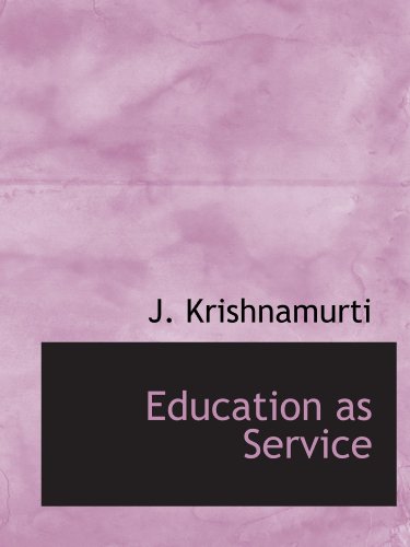 Imagen de archivo de Education as Service a la venta por Revaluation Books