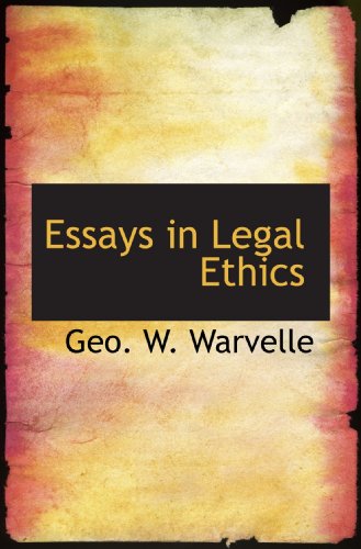 Stock image for Essays in Legal Ethics for sale by Revaluation Books