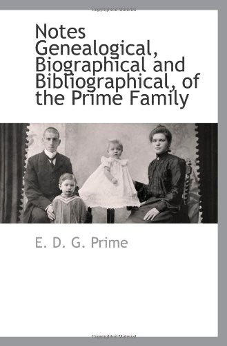 Beispielbild fr Notes Genealogical, Biographical and Bibliographical, of the Prime Family zum Verkauf von Revaluation Books