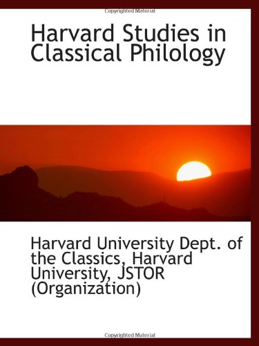 Imagen de archivo de Harvard Studies in Classical Philology a la venta por Revaluation Books