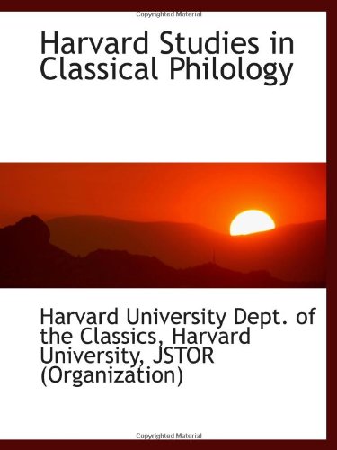 Stock image for Harvard Studies in Classical Philology for sale by Revaluation Books
