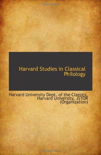 Imagen de archivo de Harvard Studies in Classical Philology a la venta por Revaluation Books