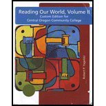 Stock image for READING OUR WORLD,VOL.II >CUST for sale by ThriftBooks-Atlanta