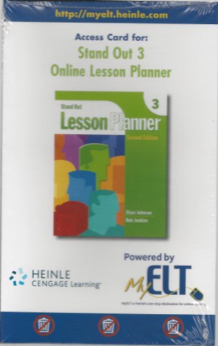 Stand Out 3 Online Lesson Planner Access Card, Second Edition (MyELT Access Code) (9781111033118) by Jenkins, Rob