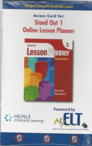 Stand Out 1 Online Lesson Planner Access Card, Second Edition (MyELT Access Code) (9781111033132) by Rob Jenkins