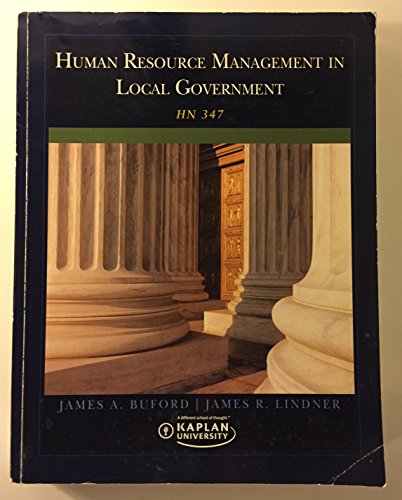 9781111055172: Human Resource Management in Local Government