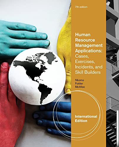 9781111058883: Human Resource Management Applications: Cases, Exercises, Incidents, and Skill Builders, International Edition